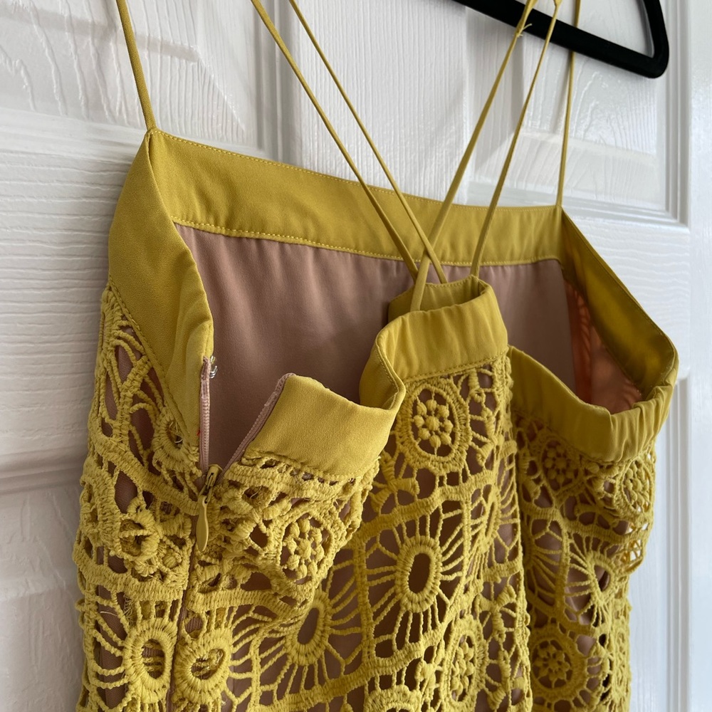 Anthropologie Greylin Yellow Lace Dress